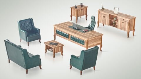 Lukens executive suite with seating group