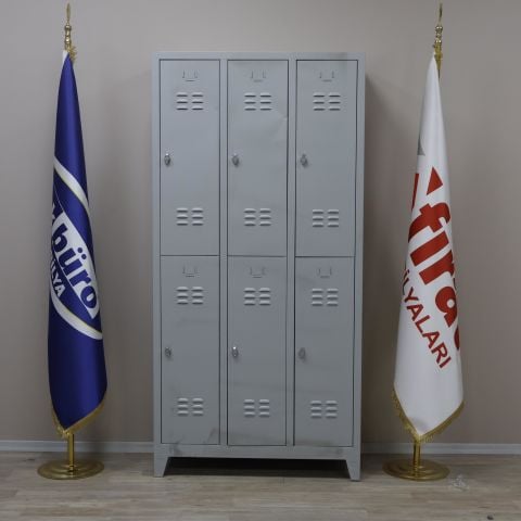 6'lı Çelik Soyunma Dolabı (Eko 6'lı)