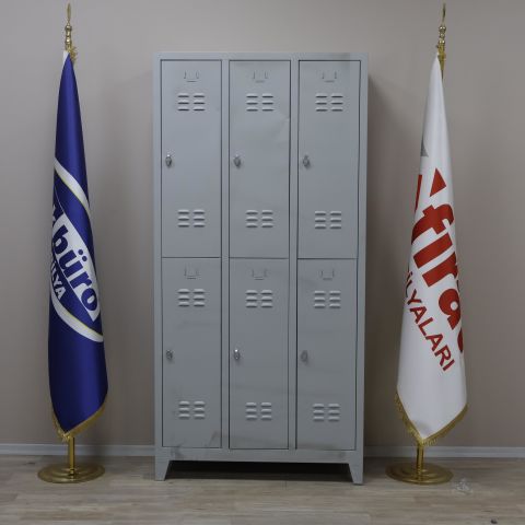 6'lı Çelik Soyunma Dolabı (Eko 6'lı)
