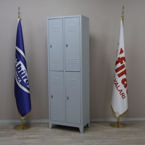 4'lü Çelik Soyunma Dolabı (Eko 4'lü)