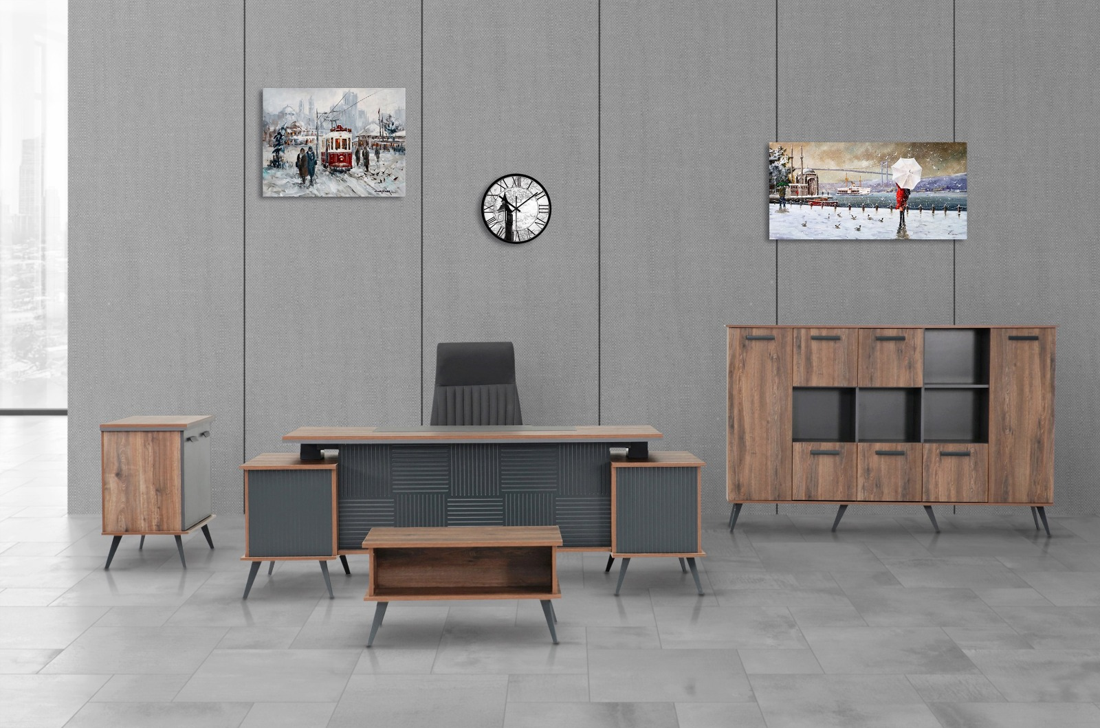 مجموعة مكتب تنفيذي من شركة أكبورو سمير بدون مقعد