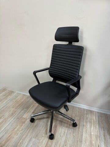 Akburo Ofis Power Derili  Şef Koltuğu Krom Ayak