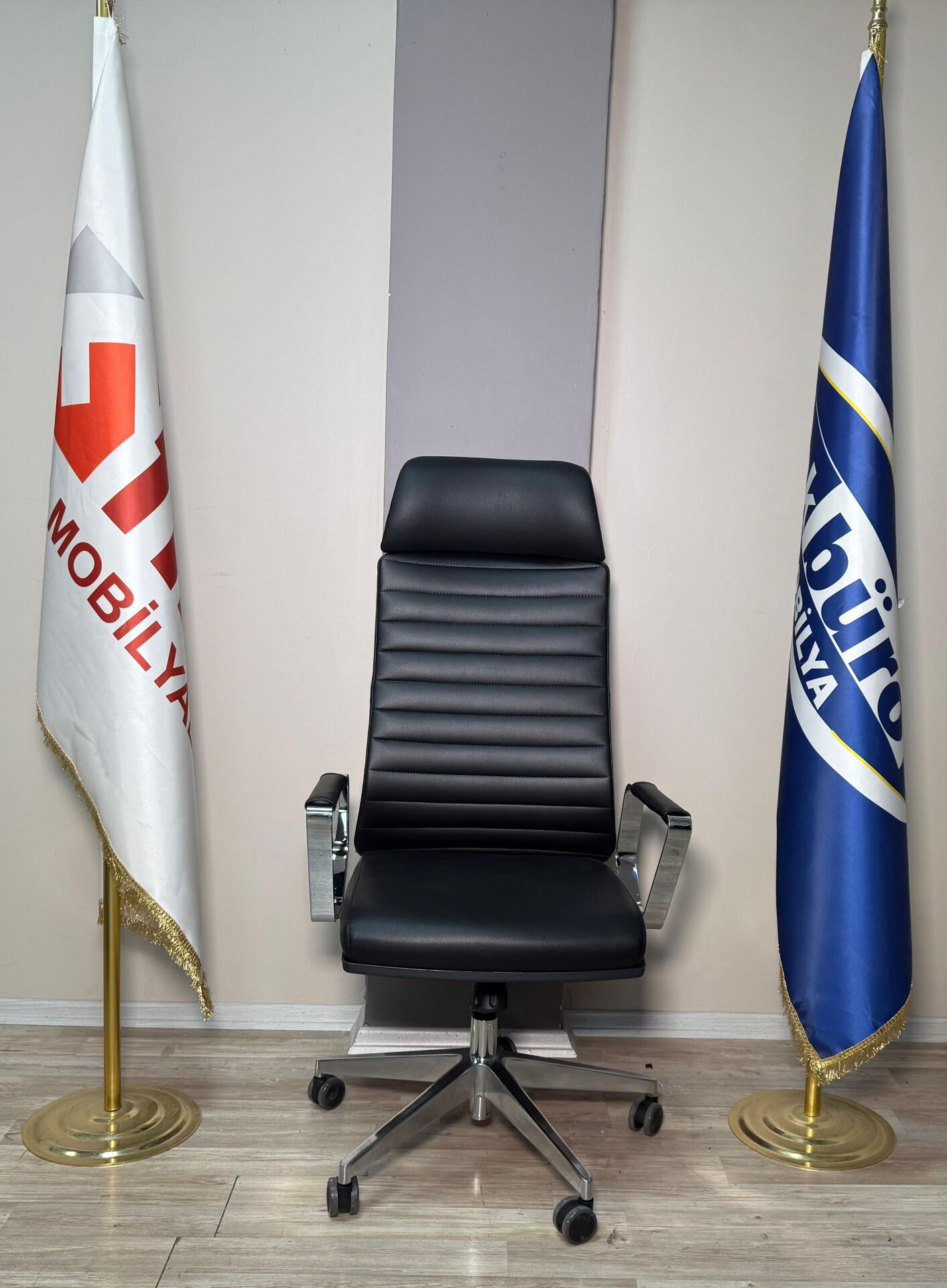 Akburo Ofis Sunset Derili  Yönetici Koltuğu Krom