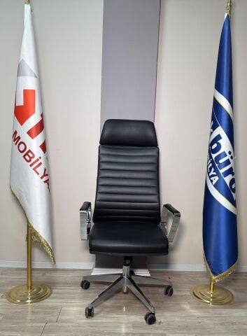 Akburo Ofis Sunset Derili  Yönetici Koltuğu Krom