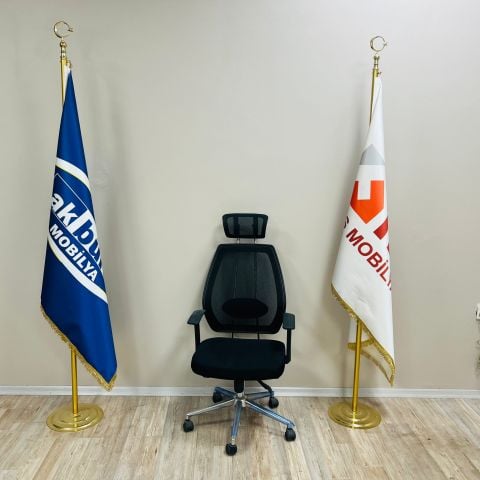 Akburo Zara Fileli Başlıklı Ofis Sandalyesi