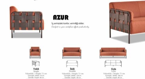 Azur 3'lü oturma grubu