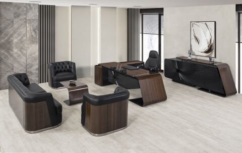 مجموعة مكتب سيريوس التنفيذية الفاخرة مع مجموعة جلوس