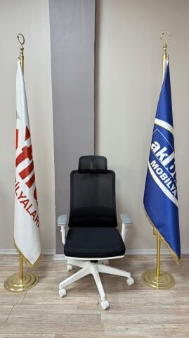 Akburo Greta Fileli Ofis Koltuğu (Beyaz İskelet)