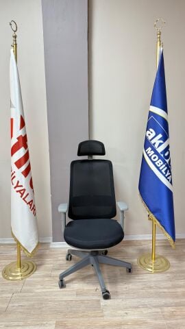 Akburo Ofis Mabel Gri Müdür Koltuğu