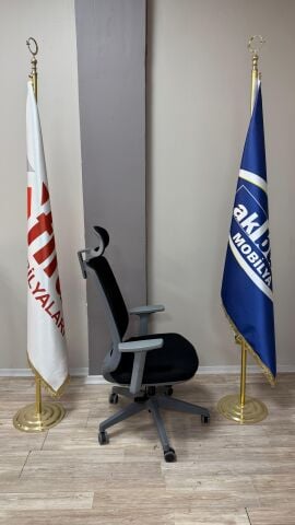 Akburo Ofis Mabel Gri Müdür Koltuğu