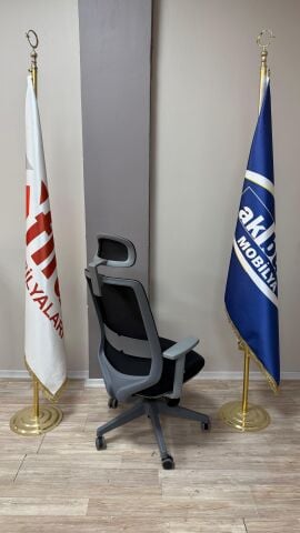 Akburo Ofis Mabel Gri Müdür Koltuğu