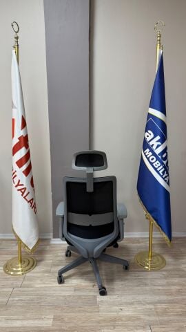 Akburo Ofis Mabel Gri Müdür Koltuğu