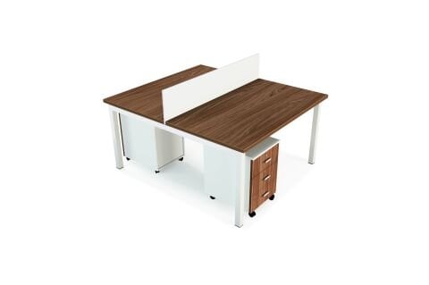 Ergene 2-Sitzer-Schreibtisch mit Schubladen