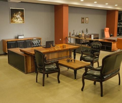Akburo Ofis Pierra mdf makam takımı oturma gruplu