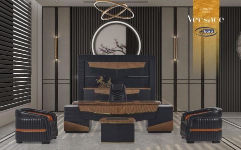 Akburo Ofis Versace makam takımı koltuksuz