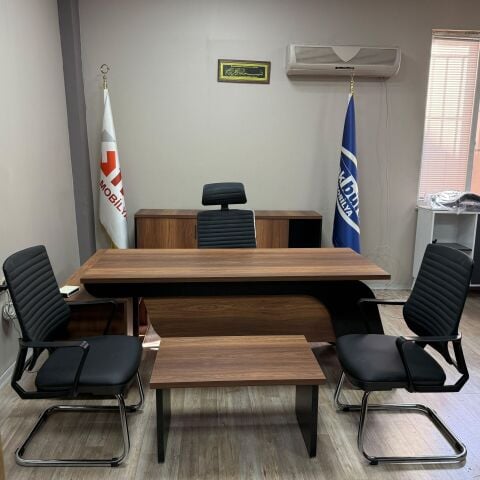 Akburo Riga Masa Takımı Power Deri İle Set