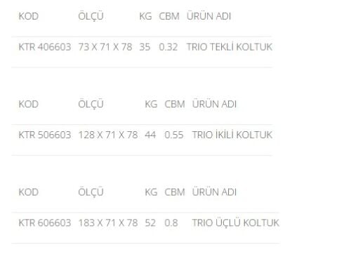 Akburo Ofis Trio oturma grubu