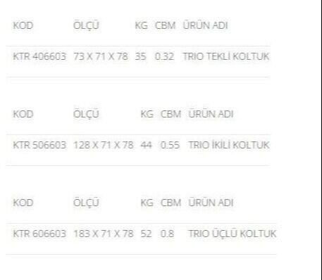 Akburo Ofis Trio oturma grubu