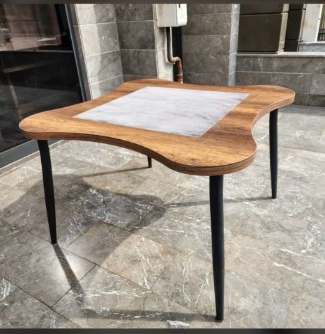 Akburo Ofis Ahşap Kahve Masası 116*116