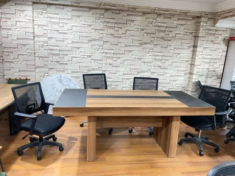 Akburo Ofis Baron Toplantı Masası Koltuklar Dahil Set
