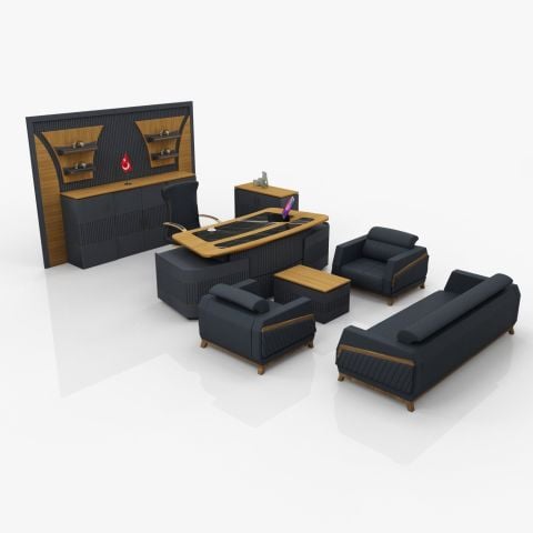 Akburo Ofis Royal Makam Takımı Komple Set Oturma Grubu