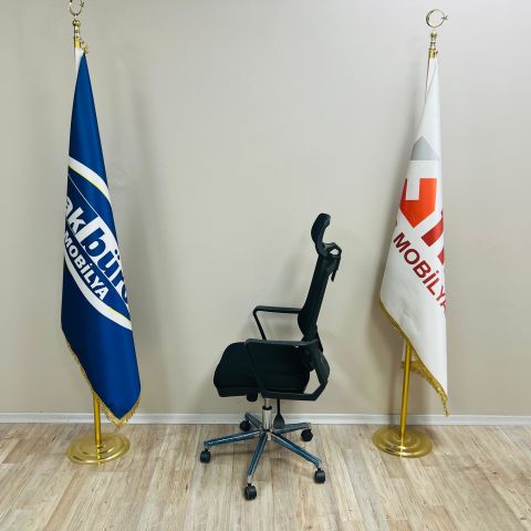 Akburo Ofis Power Fileli Şef Koltuğu Krom Ayak