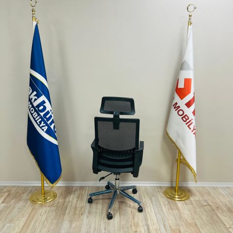 Akburo Ofis Power Fileli Şef Koltuğu Krom Ayak