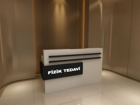 Akburo Ofis Klinik Ofis Karşılama Banko 220CM