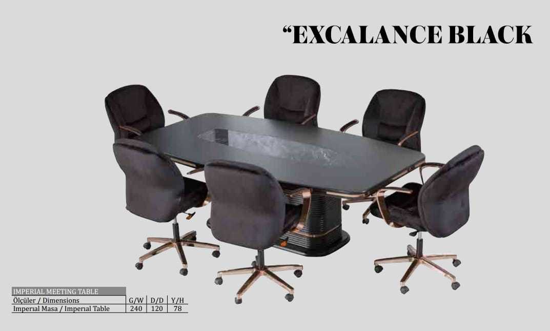 Excelance Black Toplantı Masası