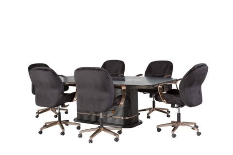 Akburo Excelance Black Toplantı Masası
