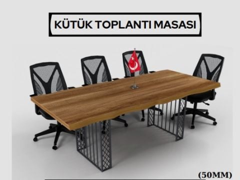 Akburo Kütük Toplantı Masası