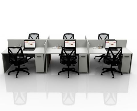 Akburo Ritim Altılı Çalışma Masası