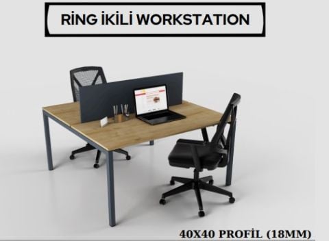 Akburo Ring İkili Çalışma Masası