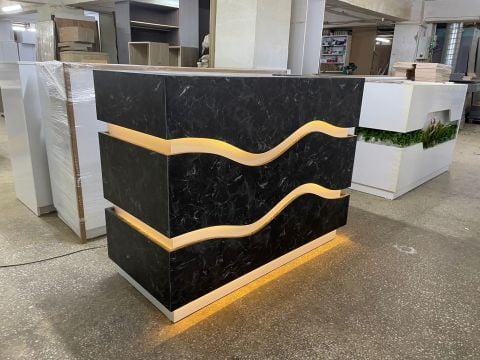 Dalgalı karşılama bankosu 220 cm