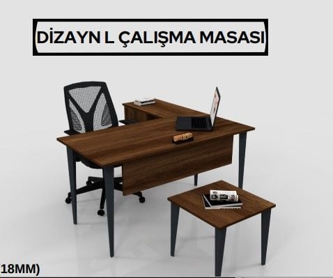 Akburo Dizayn L Çalışma Masası 120 cm