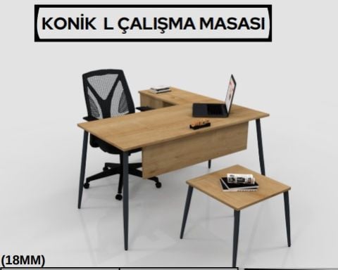 Akburo Konik L Çalışma Masası 120 cm